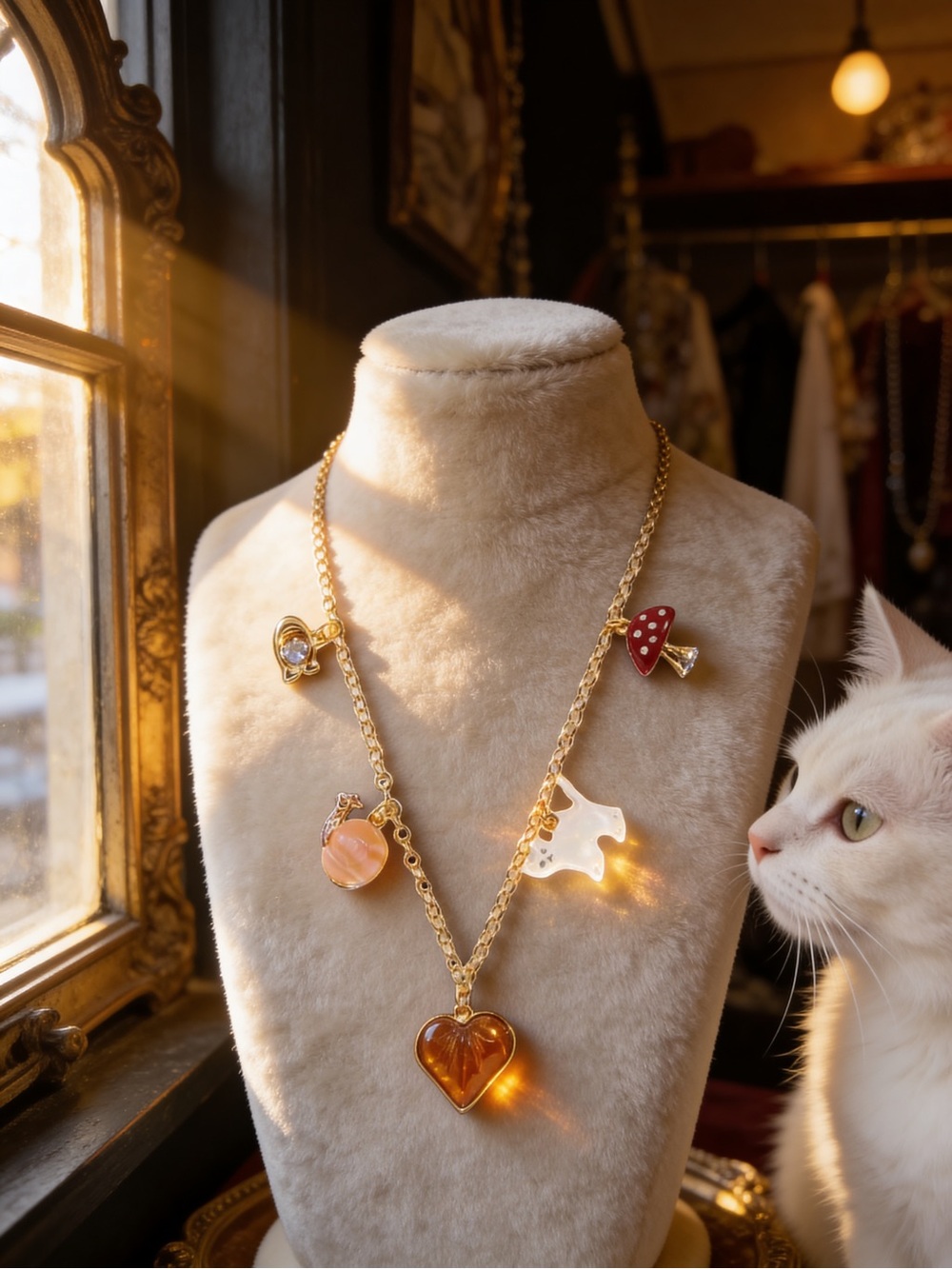 Coach Charm Cat Pendant Necklace - Picture 2 of 3